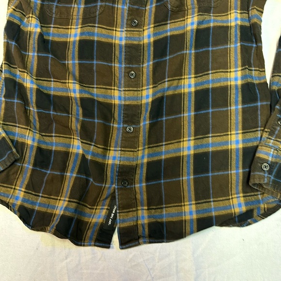 Vans Men’s Flannel Shirt Plaid Brown/Blue Size Medium - Picture 5 of 6